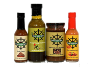 Green Island Spice Sampler Gift Set , Hot Pepper Sauce, Jerk Seasoning, Salad Dressing, Steak Sauce Hot on Sale