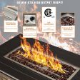 Homrest 44   Propane Gas Fire Pit Table 50000 BTU  w  Faux Ledgestone, Gray on Sale