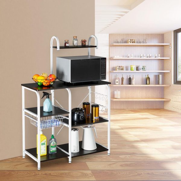 4-Tier Kitchen Baker s Rack Storage Cart Workstation Shelf For Sale