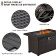 Homrest 44  Propane Gas Fire Pit Table 50000 BTU Auto-Ignition w  Waterproof Cover, Brown Discount