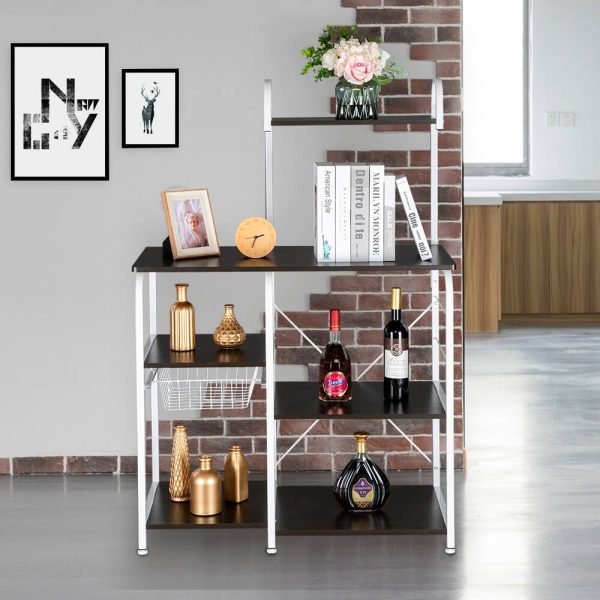 4-Tier Kitchen Baker s Rack Storage Cart Workstation Shelf For Sale