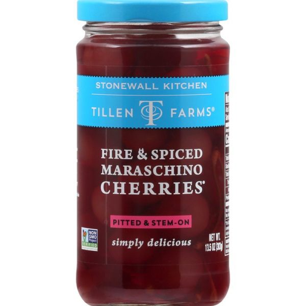 Fire Spiced Maraschino Cherries Pitted Stem on Discount