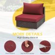 Homrest Outdoor Replacement Cushions for  6-Seat Patio Conversation Set, Wine Red Online now