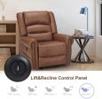 Power Lift Recliner Chair for Elderly, Faux Leather with Rivet Design Electric Recliner Chair with Heated Vibration Massage, Side Pockets & USB Port, Saddle Brown Online