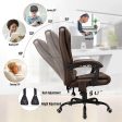 Ergonomic Office Chair, High-Back Computer Desk Chair with Heated Massage & Lumbar Support, Brown (Without Footrest) on Sale