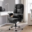 Homrest Executive Office Chair with Adjustable Reclining and Retractable Footrest, Black Sale