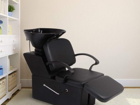 Shampoo Chair Backwash Sink Adjustable Footrest Barber Chair Supply