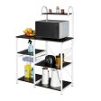 4-Tier Kitchen Baker s Rack Storage Cart Workstation Shelf For Sale