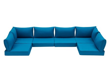 Homrest Outdoor Replacement Cushions for  6-Seat Patio Conversation Sets, Peacock Blue Online