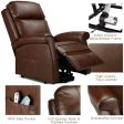 Electric Power Lift Recliner Chair, Faux Leather Electric Recliner for Elderly with Heated Vibration Massage, Side Pocket & Remote Control, Brown Online Hot Sale