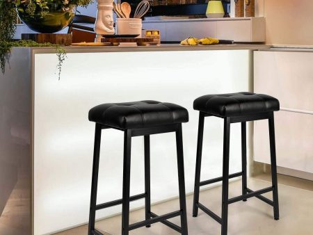 30 inchs Counter Height Bar Stools with Faux Leather Cushion Set of 2 Hot on Sale