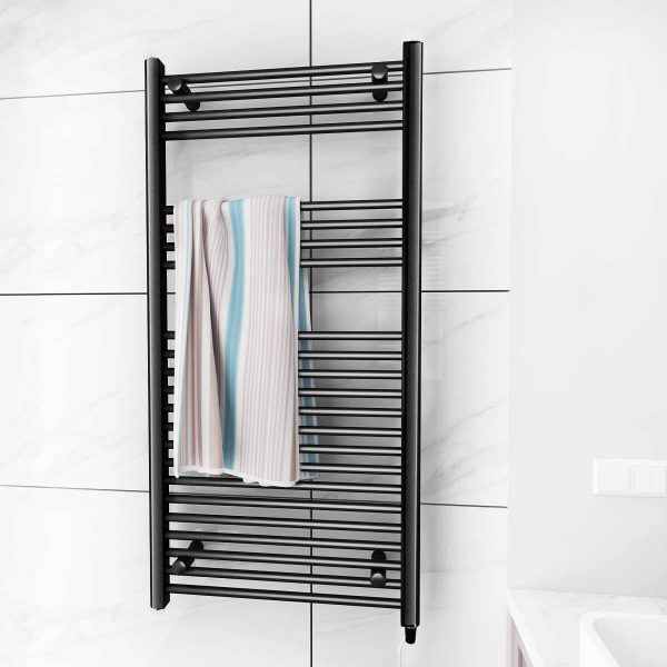 Towel Warmer Rack, Steel Heated Drying Rack Plug-in Wall Mounted Towel Warmer Rack for Bathroom (Black, 23 Bar) For Cheap