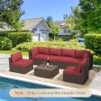 Homrest Outdoor Replacement Cushions for  6-Seat Patio Conversation Set, Wine Red Online now