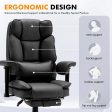 Homrest Executive Office Chair with Adjustable Reclining and Retractable Footrest, Black Sale