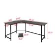 L-Shaped Desktop Computer Desk Black Fashion