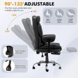 Homrest Executive Office Chair with Adjustable Reclining and Retractable Footrest, Black Sale