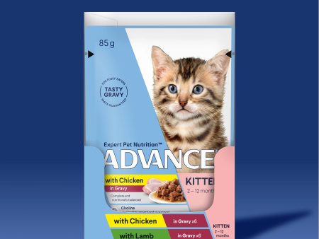 ADVANCE™ Kitten Chicken in Gravy & Lamb in Gravy Multipack Pouches Online Sale