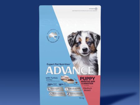 ADVANCE™ Sensitive Skin & Digestion Medium Puppy Turkey and Rice Fashion