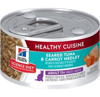 Hills Feline Adult Seared Tuna & Carrot Medley Stew Can 79g Discount