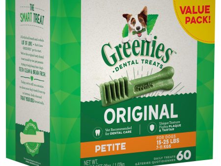 GREENIES Original Dental Petite Dental Dog Treats 60 pack For Cheap